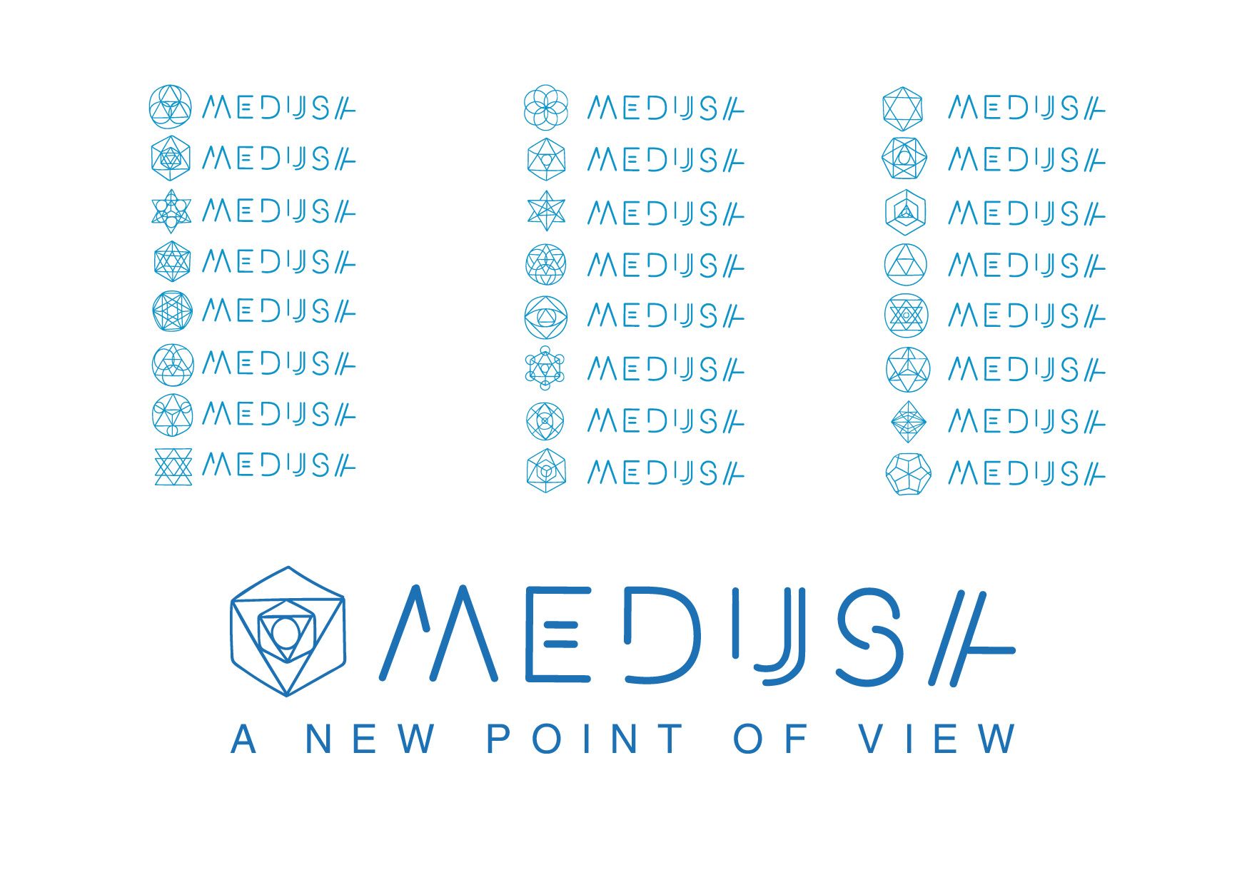 Medusa logotype and font studies